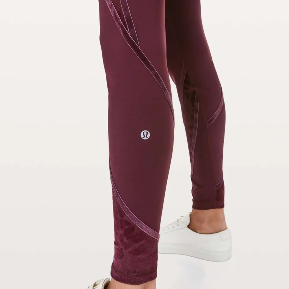 Lululemon Wunder Under High-Rise Tight Flocked 28" in Dark Adobe/Floral - Size 6 - Picture 3 of 14